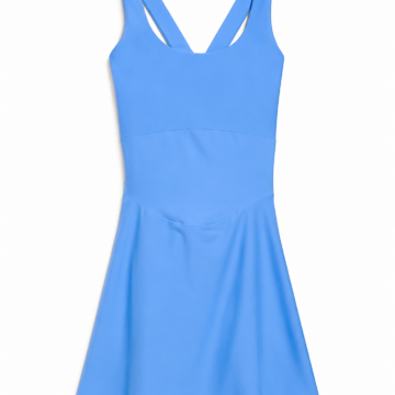 Light Blue Sleeveless Fit and Flare Dress